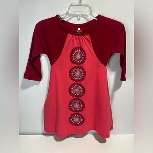 Tea Collection Red and Pink Kids Dress